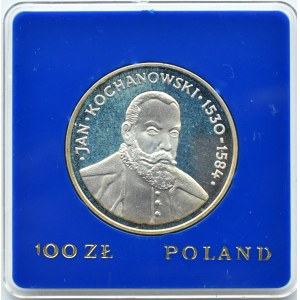 Polska, PRL, 100 złotych 1980, Jan Kochanowski, Warszawa, UNC