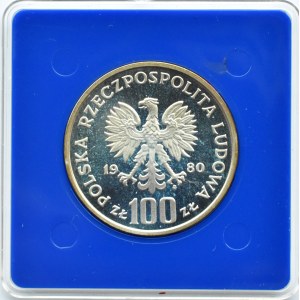 Polska, PRL, 100 złotych 1980, Głuszec, Warszawa, UNC