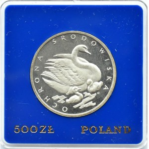 Polska, PRL, 500 złotych 1984, Łabędź, Warszawa, UNC