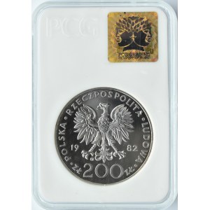 Polska, PRL, 200 złotych 1982, Jan Paweł II, Valcambi, PCG MS70