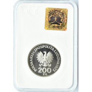 Polska, PRL, 200 złotych 1975 próba, Faszyzm, PCG PR70