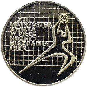 Polska, PRL, 200 złotych 1982, MŚ w piłce nożnej Hiszpania 82, Warszawa, UNC