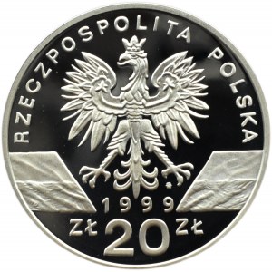 Polska, III RP, 20 złotych 1999, Wilk, Warszawa, UNC