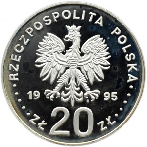 Polska, III RP, 20 złotych 1995, Katyń-Miednoje-Charków, Warszawa, UNC