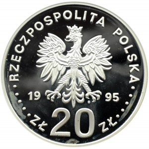 Polska, III RP, 20 złotych 1995, ONZ, Warszawa, UNC