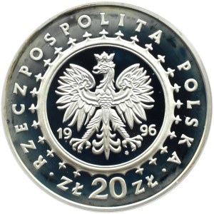 Polska, III RP, 20 złotych 1996, Lidzbark Warmiński, Warszawa, UNC