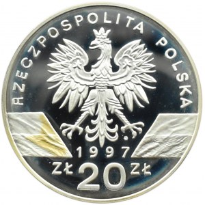 Polska, III RP, 20 złotych 1997, Jelonek Rogacz, Warszawa, UNC