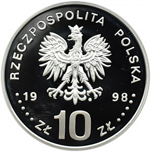Polska, III RP, 10 złotych 1998, gen. E. Fieldorf Nil, Warszawa, UNC