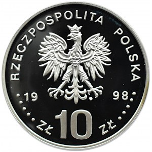 Polska, III RP, 10 złotych 1998, Deklaracja Praw Człowieka, Warszawa, UNC