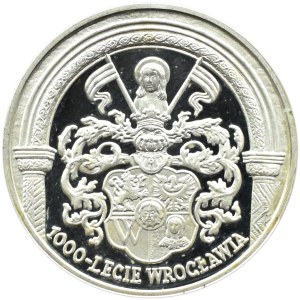 Polska, III RP, 10 złotych 2000, 1000-lecie Wrocławia, Warszawa, UNC