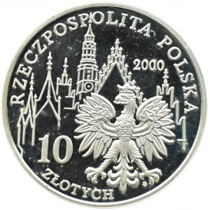 Polska, III RP, 10 złotych 2000, 1000-lecie Wrocławia, Warszawa, UNC