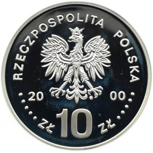 Polska, III RP, 10 złotych 2000, Jan IV Kazimierz - półpostać, Warszawa, UNC