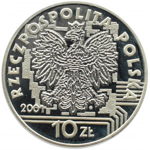 Polska, III RP, 10 złotych 2001, Rok 2001, Warszawa, UNC