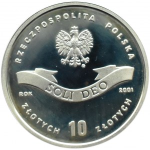 Polska, III RP, 10 złotych 2001, kard. S. Wyszyński, Warszawa, UNC
