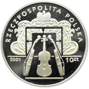 Polska, III RP, 10 złotych 2001, H. Wieniawski, Warszawa, UNC