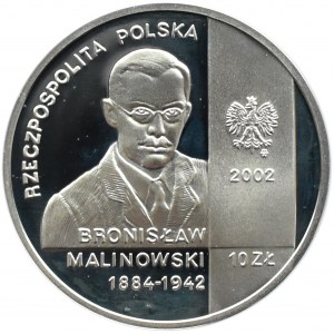 Polska, III RP, 10 złotych 2002, B. Malinowski, Warszawa, UNC