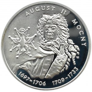 Polska, III RP, 10 złotych 2002, August II Mocny, Warszawa, UNC