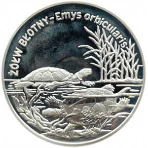 Polska, III RP, 20 złotych 2002, Żółw, Warszawa, UNC