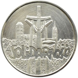 Polska, III RP 100000 złotych 1990, 10 lat Solidarności, Warszawa, wersja C