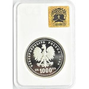 Polska, III RP, 1000 złotych 1994, Puchar Świata, Warszawa, PCG PR70