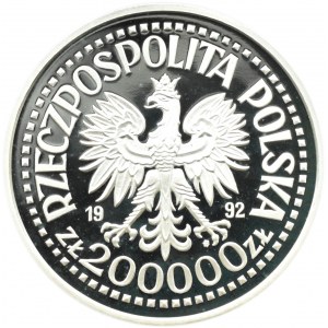 Polska, III RP, 200000 złotych 1992, 500-lecie odkrycia Ameryki, Warszawa, UNC