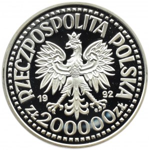 Polska, III RP, 200000 złotych 1992, Władysław Warneńczyk - popiersie, Warszawa, UNC