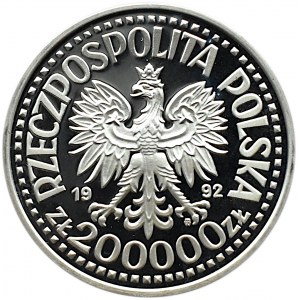 Polska, III RP, 200000 złotych 1992, Władysław Warneńczyk - półpostać, Warszawa, UNC