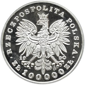 Polska, III RP, 100000 złotych 1990, F. Chopin, Mały Tryptyk, UNC