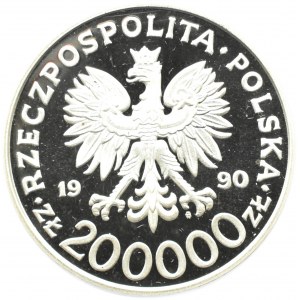 Polska, III RP, 200000 złotych 1990, St. Rowecki Grot, Warszawa, UNC