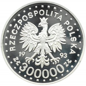 Polska, III RP, 300000 złotych 1993, Zamość, Warszawa, UNC