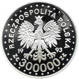 Polska, III RP, 300000 złotych 1993, Lillehammer 1994, Warszawa, UNC