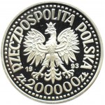 Polska, III RP, 200000 złotych 1993, Kazimierz Jagiellończyk, Warszawa, UNC