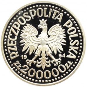 Polska, III RP, 200000 złotych 1994, Monte Cassino 1944, Warszawa,