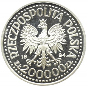 Polska, III RP, 200000 złotych 1994, Związek Inwalidów, Warszawa, UNC