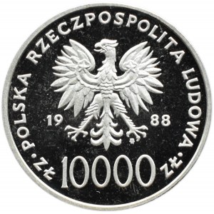 Polska, PRL, 10000 złotych 1988, Jan Paweł II, Warszawa, UNC