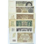 Polska, Generalna Gubernia, lot 6 banknotów 1940-1941, Kraków