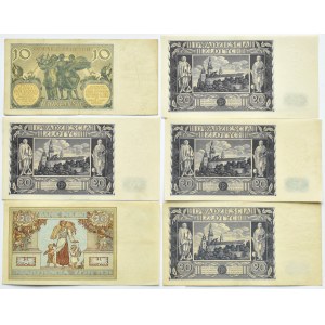 Polska, II RP, lot 6 banknotów od 10-20 złotych 1929-1936, Warszawa