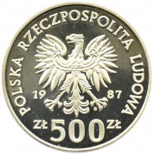 Polska, PRL, 500 złotych 1987, ME w piłce nożnej, Warszawa, UNC