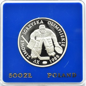 Polska, PRL, 500 złotych 1987, XV Zimowe Igrzyska, Warszawa, UNC