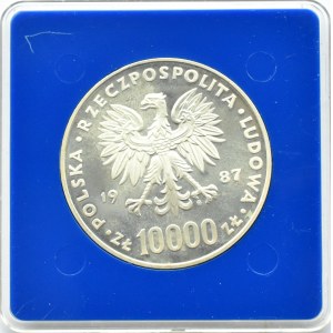 Polska, PRL, 10000 złotych 1987, Jan Paweł II, Warszawa, UNC