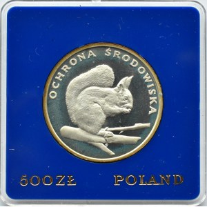 Polska, PRL, 500 złotych 1985, Wiewiórka, Warszawa, UNC
