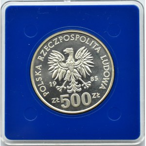 Polska, PRL, 500 złotych 1985, Wiewiórka, Warszawa, UNC
