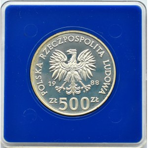Polska, PRL, 500 złotych 1988, Jadwiga, Warszawa, UNC
