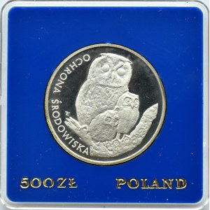 Polska, PRL, 500 złotych 1986, Sowa, Warszawa, UNC