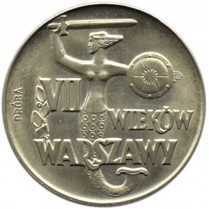 Polska, PRL, 10 złotych 1965, Syrenka - próba, Warszawa, UNC