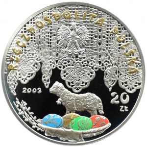 Polska, III RP, 20 złotych 2003, Śmingus-Dyngus, Warszawa, UNC