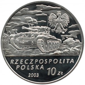 Polska, III RP, 10 złotych 2003, gen. St. Maczek, Warszawa, UNC