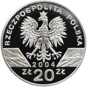 Polska, III RP, 20 złotych 2004, Morświn, Warszawa, UNC