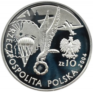 Polska, III RP, 10 złotych 2004, gen. St. Sosabowski, Warszawa, UNC