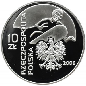 Polska, III RP, 10 złotych 2006, Turyn - deskorolkarz, Warszawa, UNC